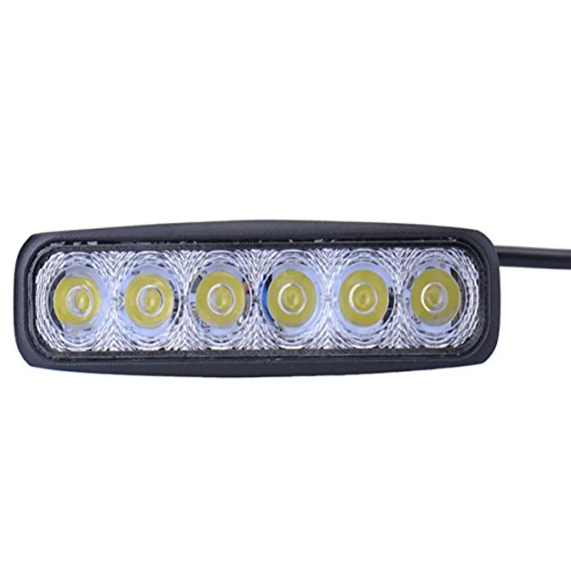 6 LED 18W Халоген Водоустойчива Светлина Работна Лампа 10-30V за Ролбар АТВ, Джип Разпръсната Светлина FLOOD - 2