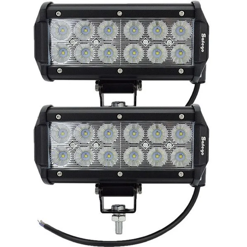 Универсален Лед LED Халоген Фар Работна Лампа 12V - 24V за автомобил офроуд бус ван камион - 2