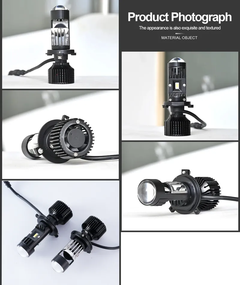 Комплект LED крушки с лупа, Y10 H7, 200%, 50W 6400LM, 6000K, 360° Canbus без грешки – 12V - 2