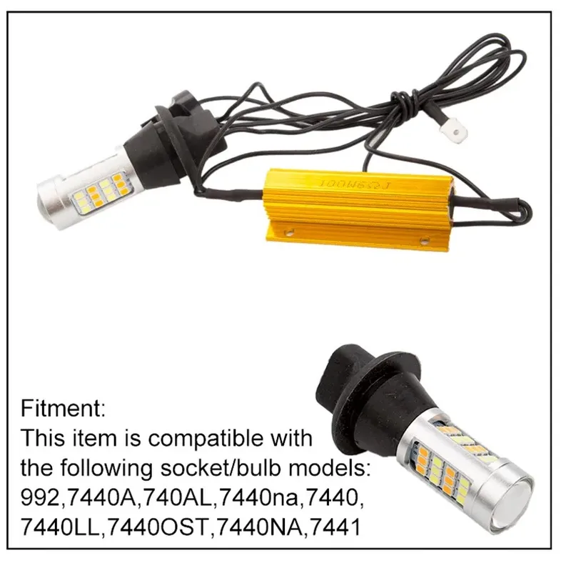 Комплект от 2броя LED диодни DRL дневни светлини с вграден мигач 12V 8W S25/1156/BA15S/P21W Can Bus без Грешки - 2