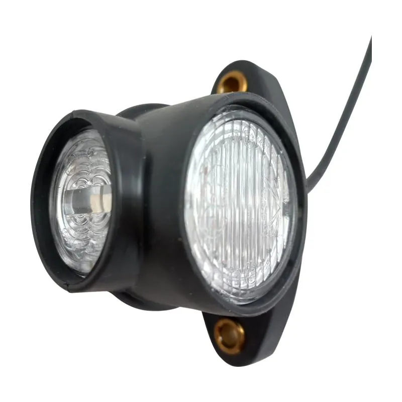 Комплект от 2бр LED Лед габарити светлини тип рогче за камион ремарке тир бус 12V-24V - 2