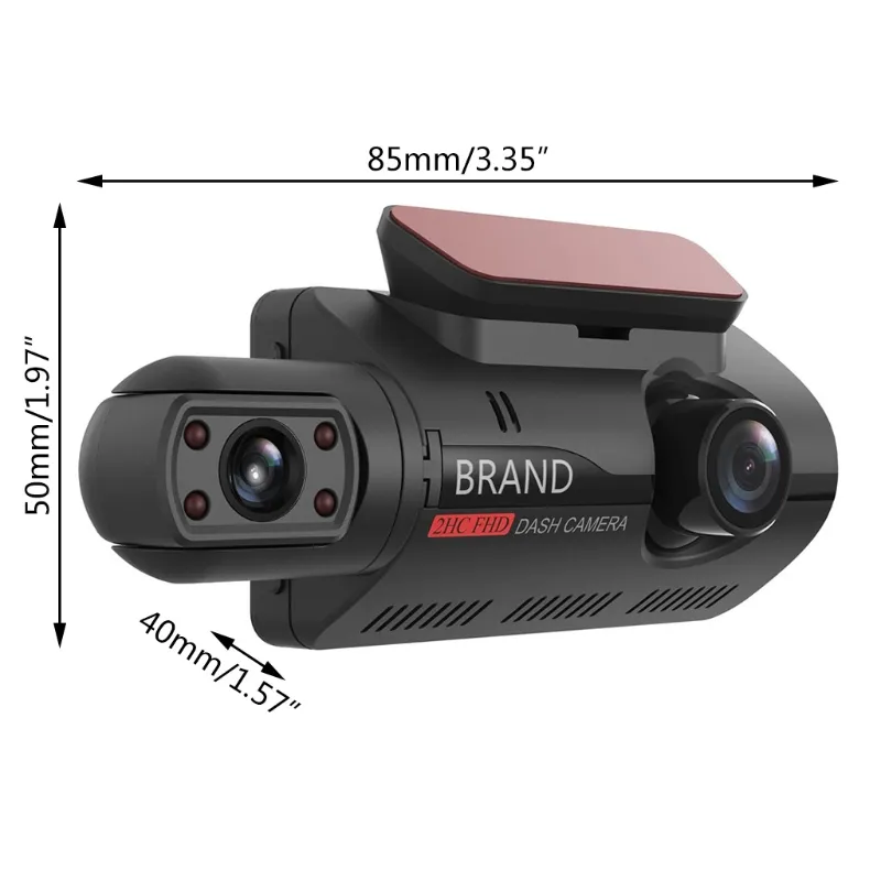 Видeорегистратор за автомобил Full HD 1080P 2 камери + 32 GB Micro SD Card карта памет - 2