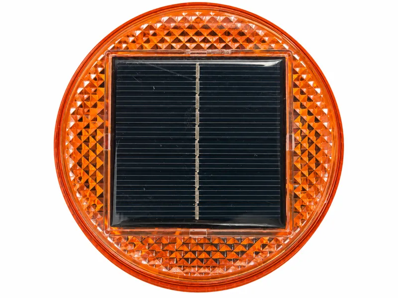 LED соларна аварийна лампа - буркан и маяк, оранжева, 18 LED, 4 режима, 12V, акумулаторна батерия, магнитен монтаж - 2