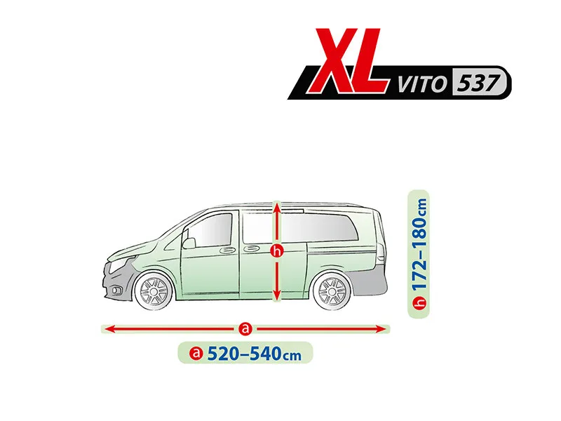 Висококачествено Покривало Kegel за VITO серия Mobile Garage XL537 520-540x172-180cm - 2