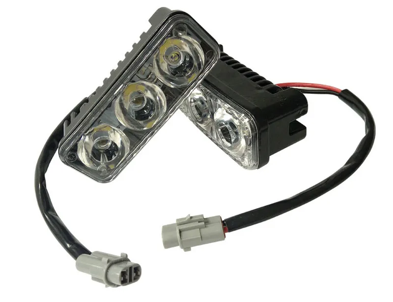 Комплект Предни Мощни 3 Led Лед Диодни Дневни Светлини 12V 3W НОВИ - 2