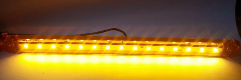 ЛЕД LED Оранжев Диоден Маркер Габарит Токос със 15 светодиода за камион ремарке бус ван каравана платформа 12V-24V MAR813 - 2