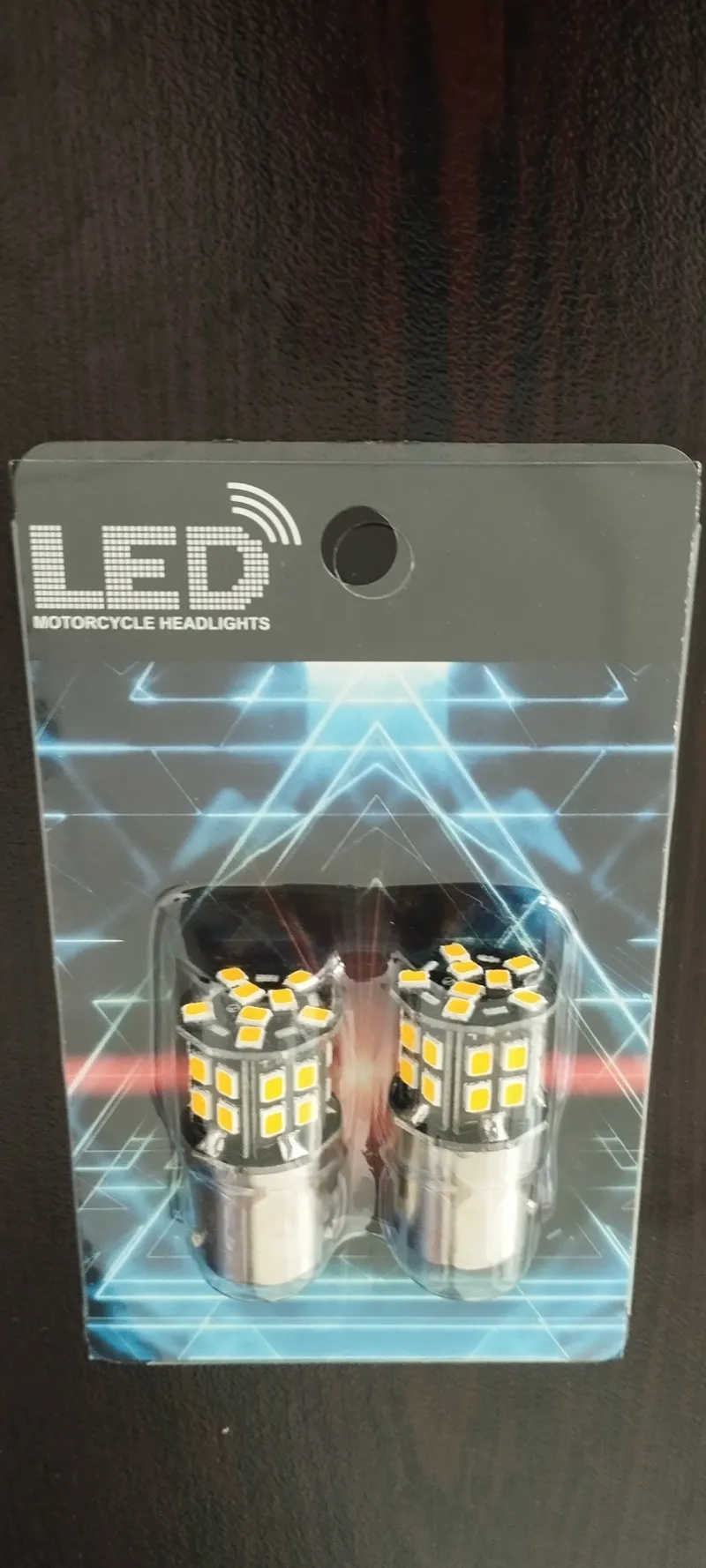 Комплект 2бр. LED Лед Крушки, 30 SMD, BAU15S 1156 (PY21W), 12V, оранжева светлина canbus, разминати пинове (150°) - 2