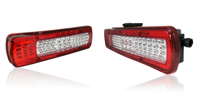 Комплект LED Лед Стопове Диодни със Светлина За Номер Зумер Заден Ход 24V За Волво Volvo FH4 2013+ - 2