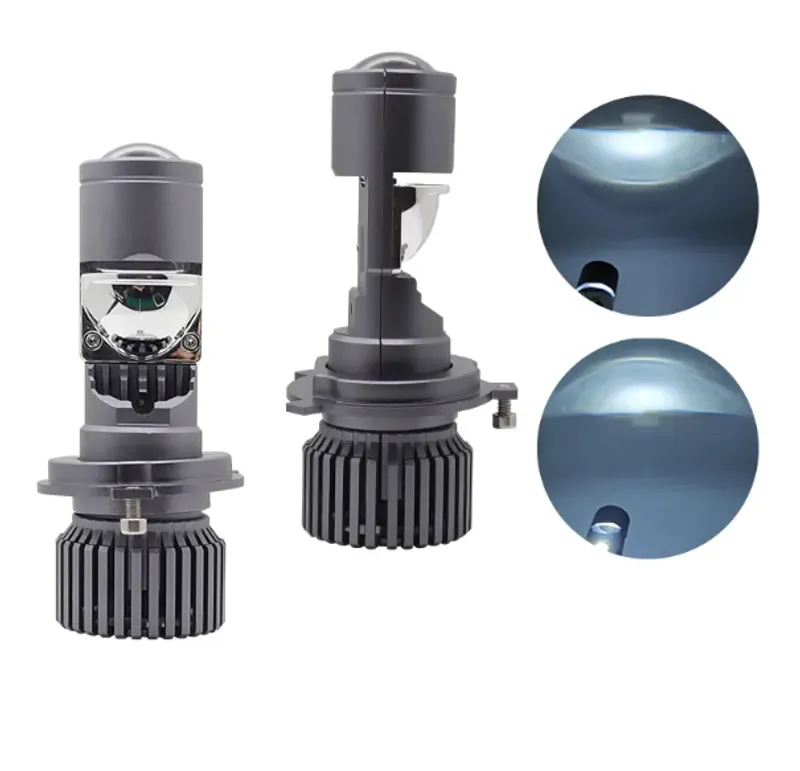 Комплект LED диодни крушки с лупа H4 12V - 24V 80W 12000LM за фарове Canbus без грешки 6000К-6500К къси/дълги - 2
