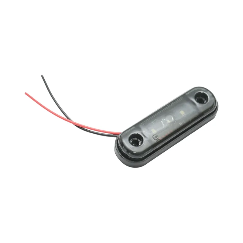 Бяла LED Габаритна светлина / Маркер - Опушен 3 диода 12V-24V - 2