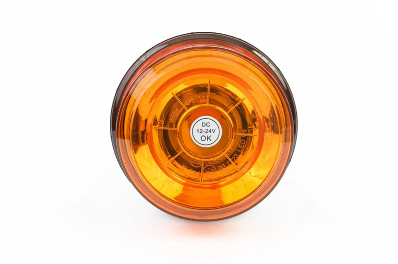 LED Лед Диодна Аварийна Сигнална Лампа Маяк Буркан 12/24V , Блиц, Slim, E-Mark, 12 SMD - 2