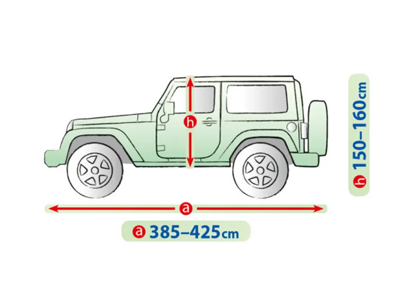 Висококачествено Покривало Kegel за Jeep Wrangler Серия Mobile Garage размер M 385 - 425см х 150 - 160см - 2