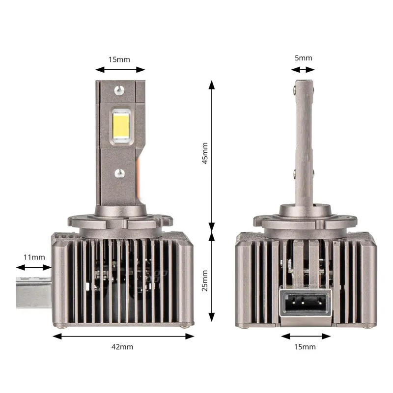 Комплект от 2 броя LED диодни крушки D1S за xenon 12-24V 10000lm Canbus без грешки - 2