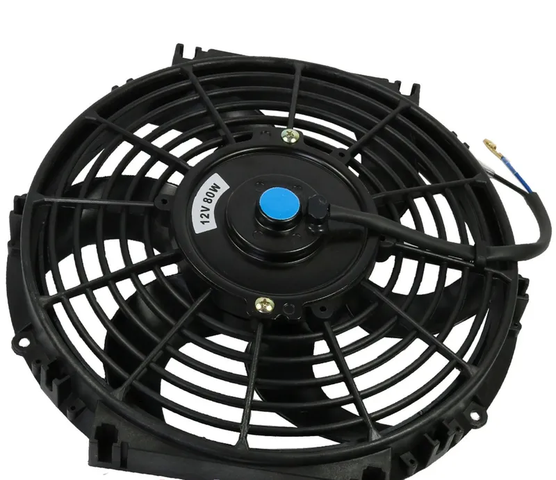 Универсален електрически вентилатор перка за радиатор – 10 инча ( 25см), 12V, 80W, ABS и стомана, безшумен - 2