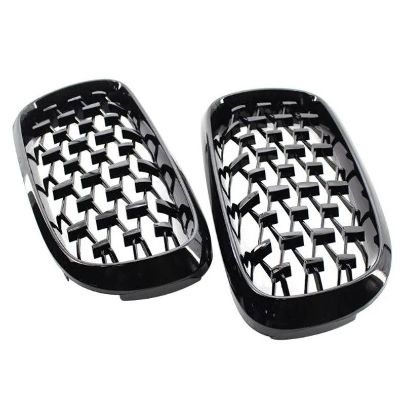 Бъбреци Решетки за BMW X5 E70 / X6 E71 (2007-2013) Diamond Style Черен Гланц - 2