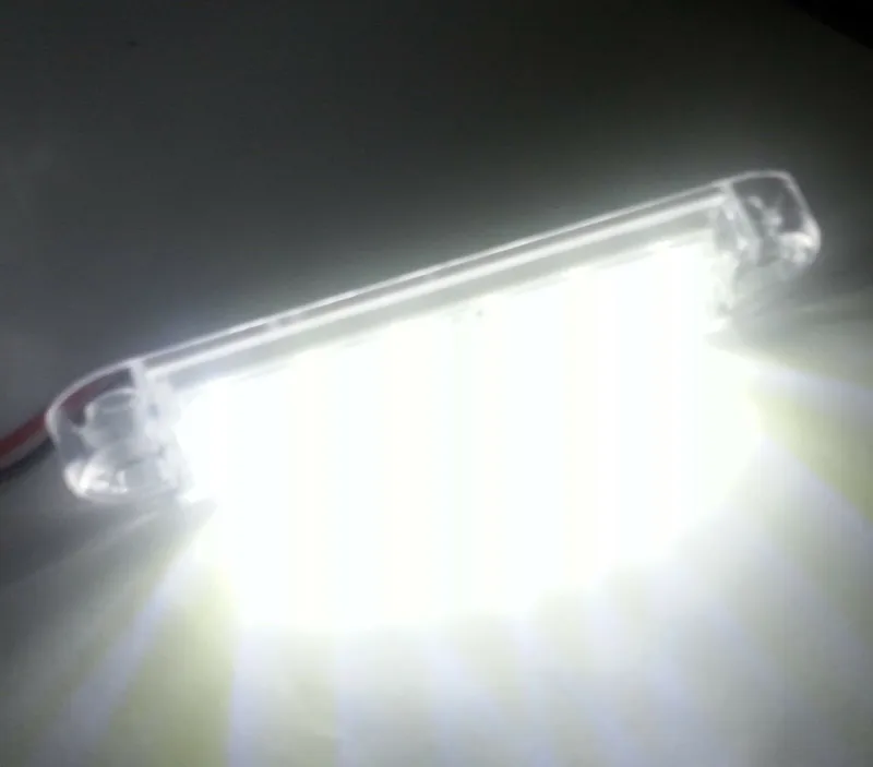 1 брой ЛЕД LED Бял Диоден Маркер Габарит Токос със 6 светодиода за камион ремарке бус ван каравана платформа 12V-24V - 2