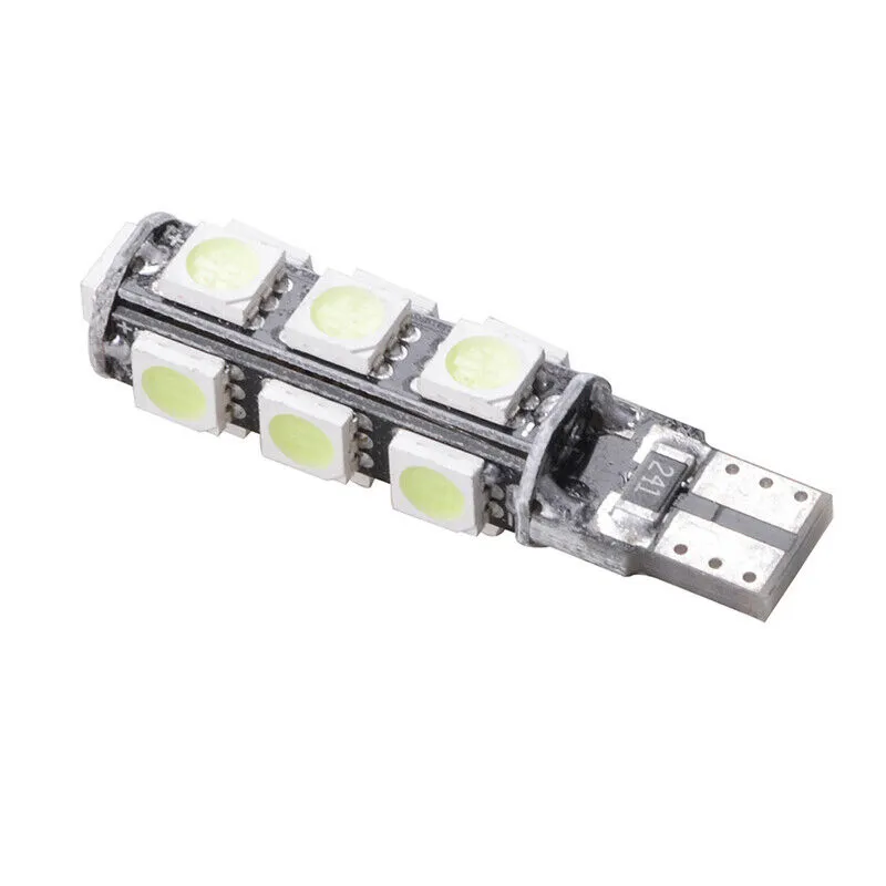 LED Лед Диодни Крушки За Габарит, Т10 W5W, 13 SMD, 12V, Оранжева, Жълта, Canbus - Error free , Без грешки - 2