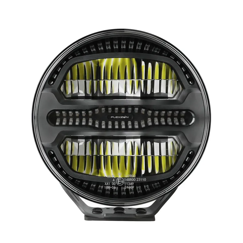 LED комбиниран халоген Flexzon Ø228 мм 12–24V, 175W, 11000 lm, оранжев/бял DRL и аварийна блиц светлина с 4 режима, E-mark, IP67/69K - 2