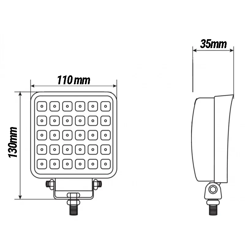 30W LED ЛЕД Диоден Халоген Работна Лампа Прожектор С Дръжка и Ключ 12v 24v - 2