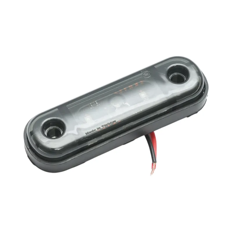 Червена LED Габаритна светлина / Маркер - Опушен 3 диода 12V-24V - 2