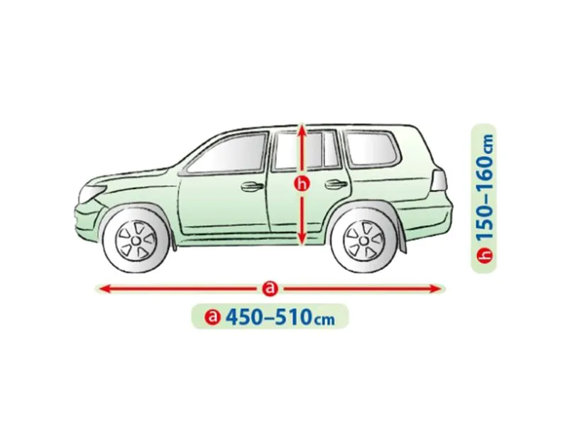 Висококачествено Покривало Kegel за Джип SUV OFF-ROAD Серия Mobile Garage размер XL 450 - 510см х 150 - 160см - 2