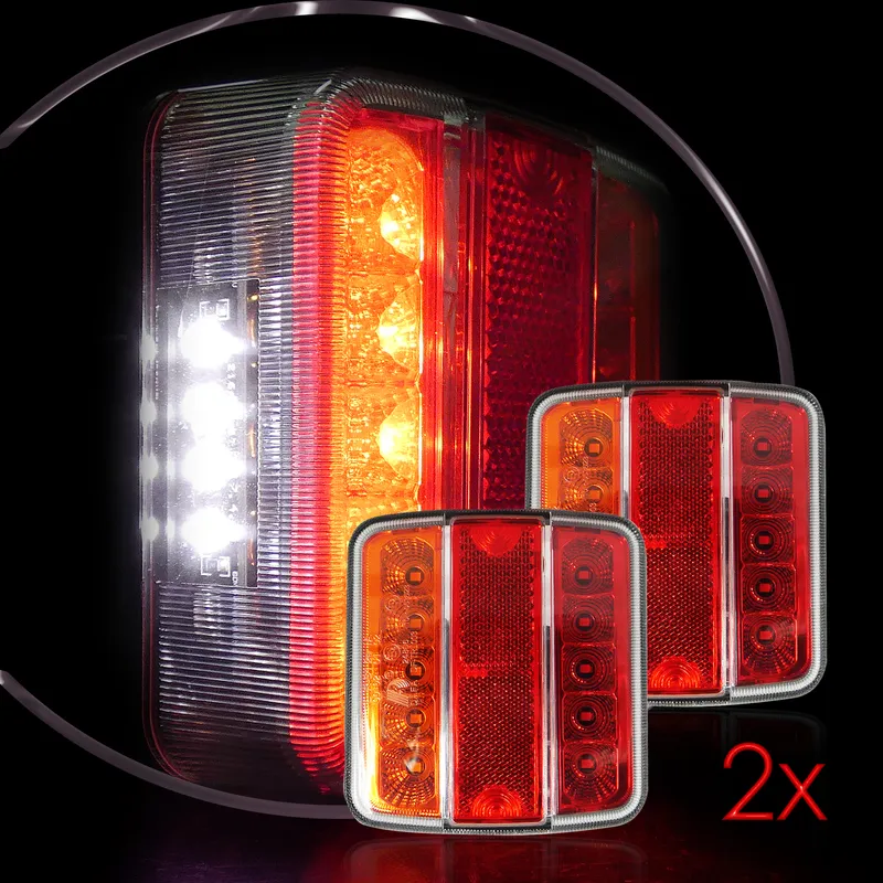 Комплект LED Диодни Стопове 12V 24V Волта бус камион ТИР ремарке - 2