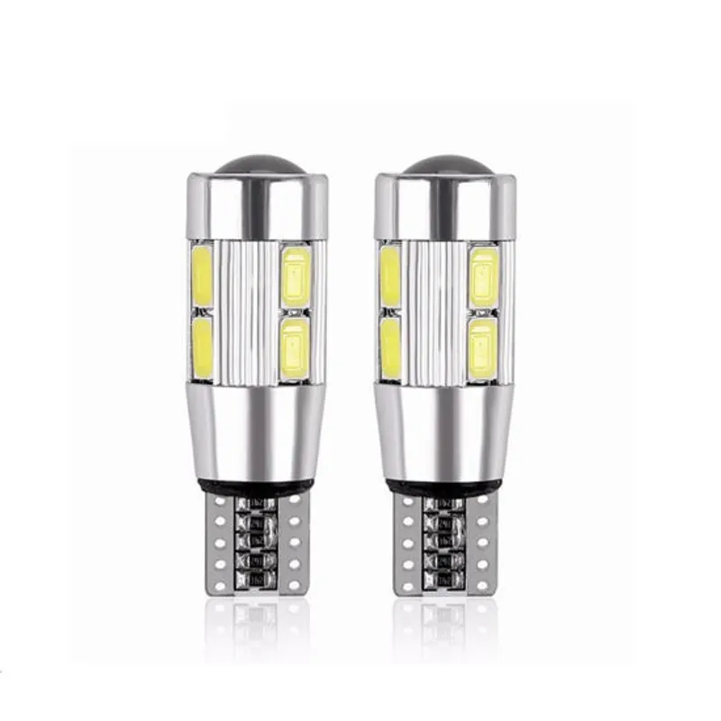Лед LED Крушка За Габарит, Т10 W5W LED 10 SMD, Canbus, 12V, Бяла Светлина - 2