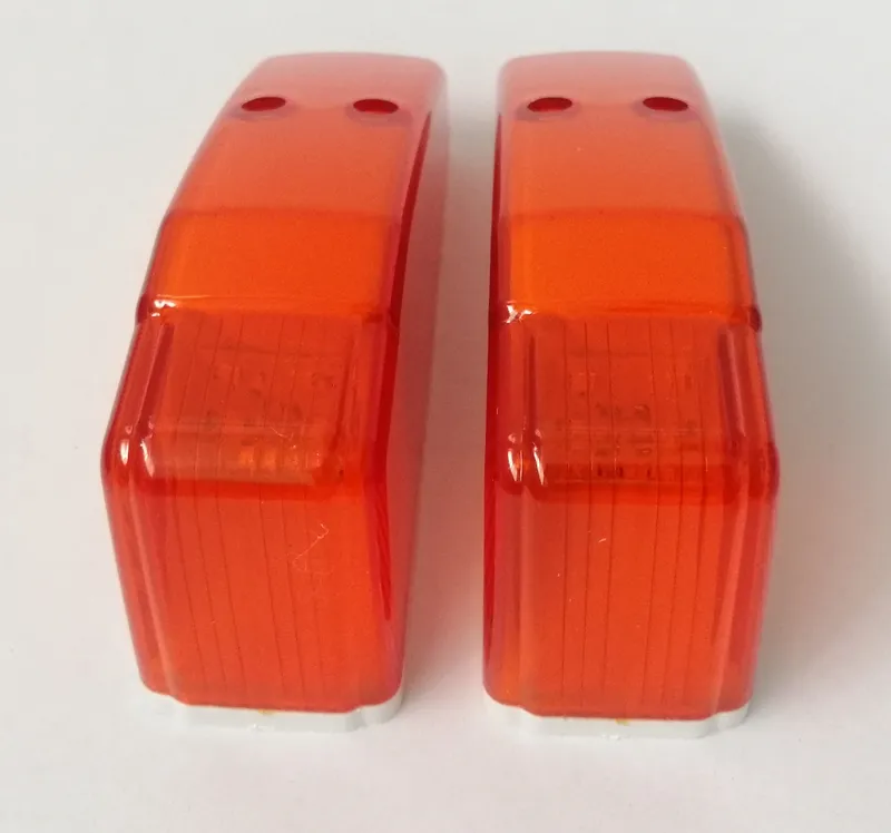 ЛЕД LED Светодиоден оранжев жълт габарит за кабина на камион 12V - 24V за таван 14 х 4 х 6 cm - 2