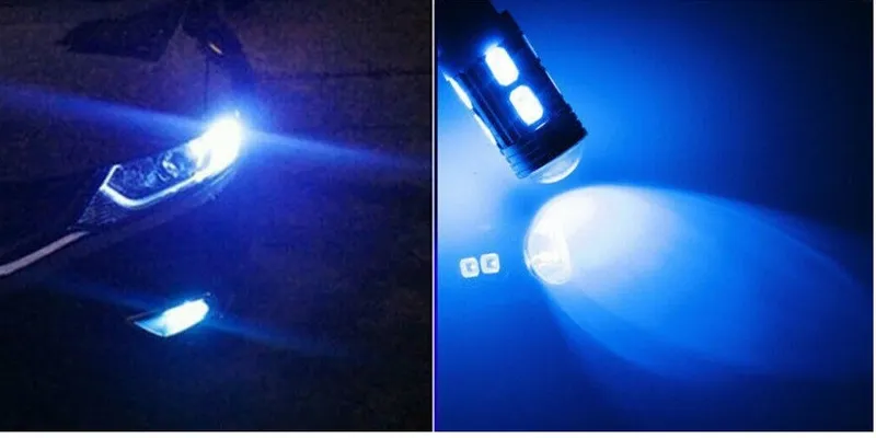Лед Крушка За Габарит Т10 W5W LED 10 SMD, Canbus, 12V Синя Светлина - 2