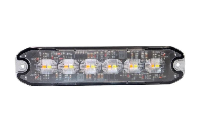 12 LED ЛЕД Комбинирана Жълто-Бяло Аварийна Лампа Блиц Светлина Мигаща За Пътна Помощ Платформа и др. 12-24V - 2