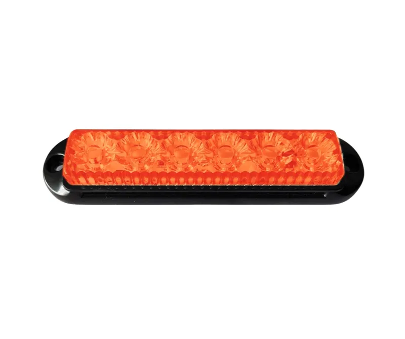 LED аварийна / сигнална лампа (Flash) – Жълта 6 Диода 4 режима 12V-24V - 2