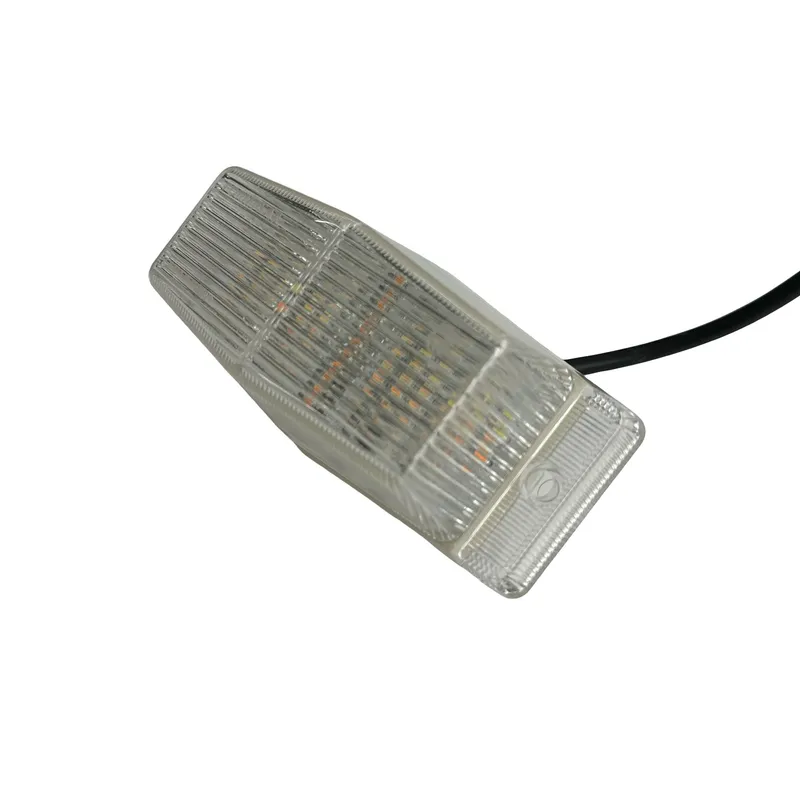 LED Габарит със Сигнална Блиц функция - 2 светлини Жълто/Бяло 30 диода 24V - 2