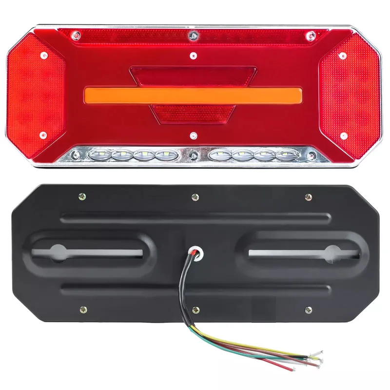 Комплект Диодни Лед LED Стопове 5 функции с Динамичен Бягащ Мигач 12 - 24V 346mm x 130mm - 2