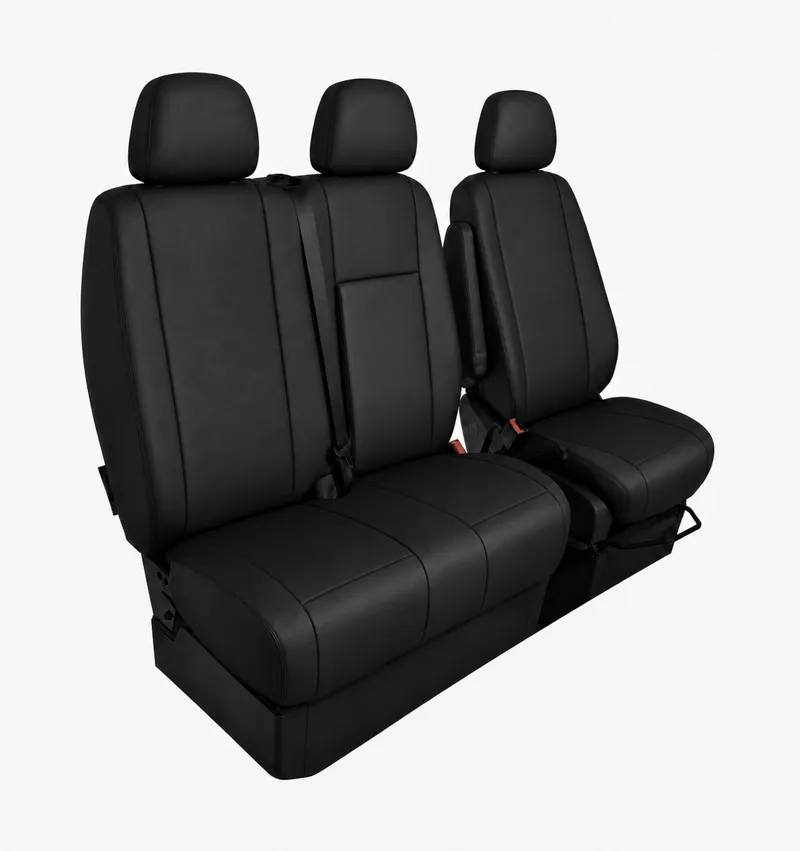 Комплект 2+1 Тапицерия за MERCEDES SPRINTER W906 2006-2018 – Еко кожа, Черна, 8 части - 2