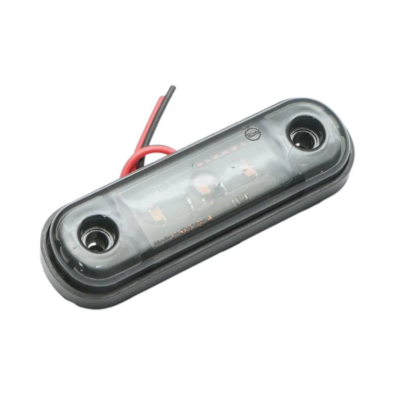 Жълта LED Габаритна светлина / Маркер - Опушен 3 диода 12V-24V - 2