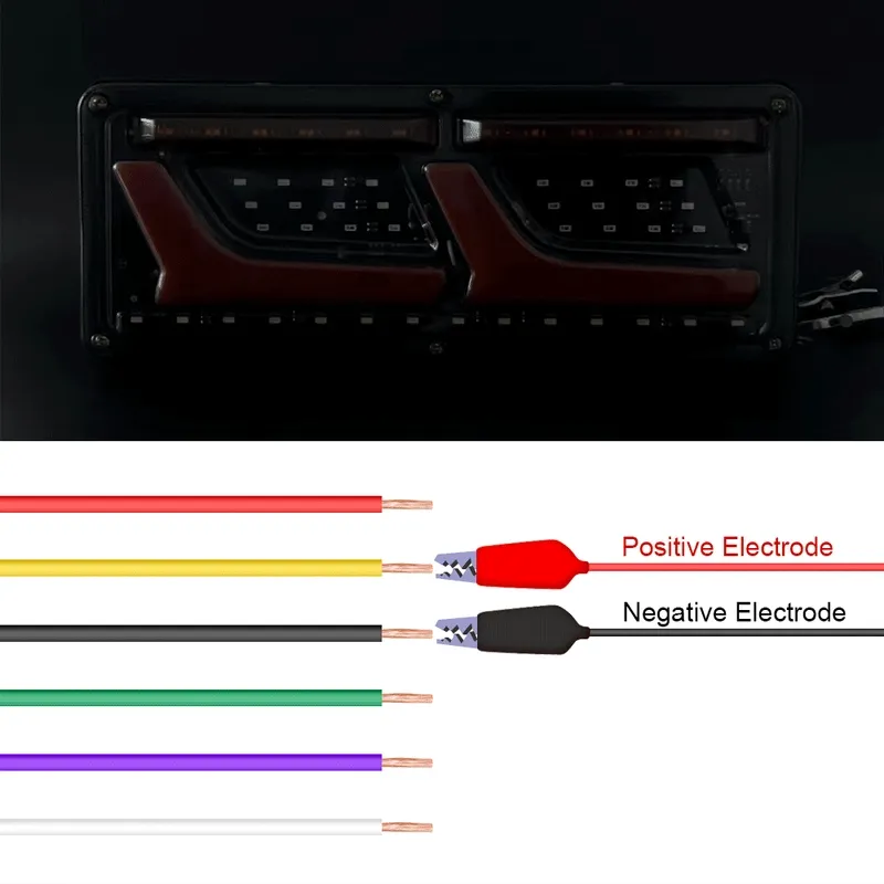 Комплект Ляв + Десен Диодни LED Лед Стопове 12V-24V с Динамичен Мигач Неон Neon Ефект 32x13cm За Бус Камион Тир Ремарке Караванa - 2