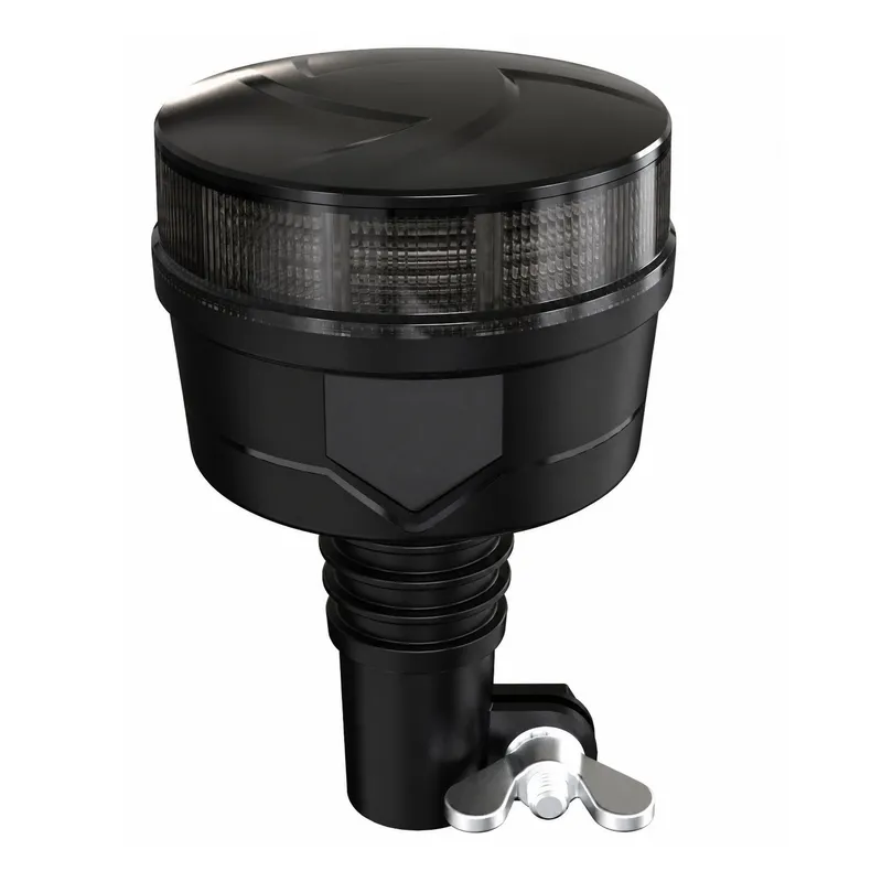 LED оранжева аварийна лампа с опушен корпус, 36 LED, 19W, 12–24V, 7 режима, E-Mark E9, ECE R65/R10, IP67, монтаж на стойка - 2