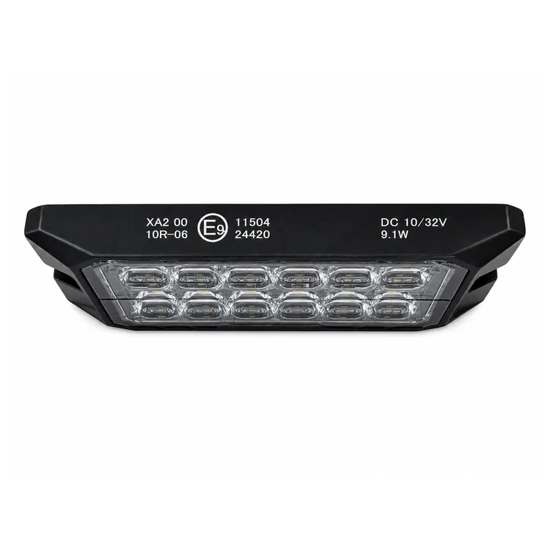 LED габарит с оранжев блиц, 12 LED, 9.1W, 12 режима, синхронизация, IP67, E-Mark E9, ECE R65 / R10, 12–24V - 2
