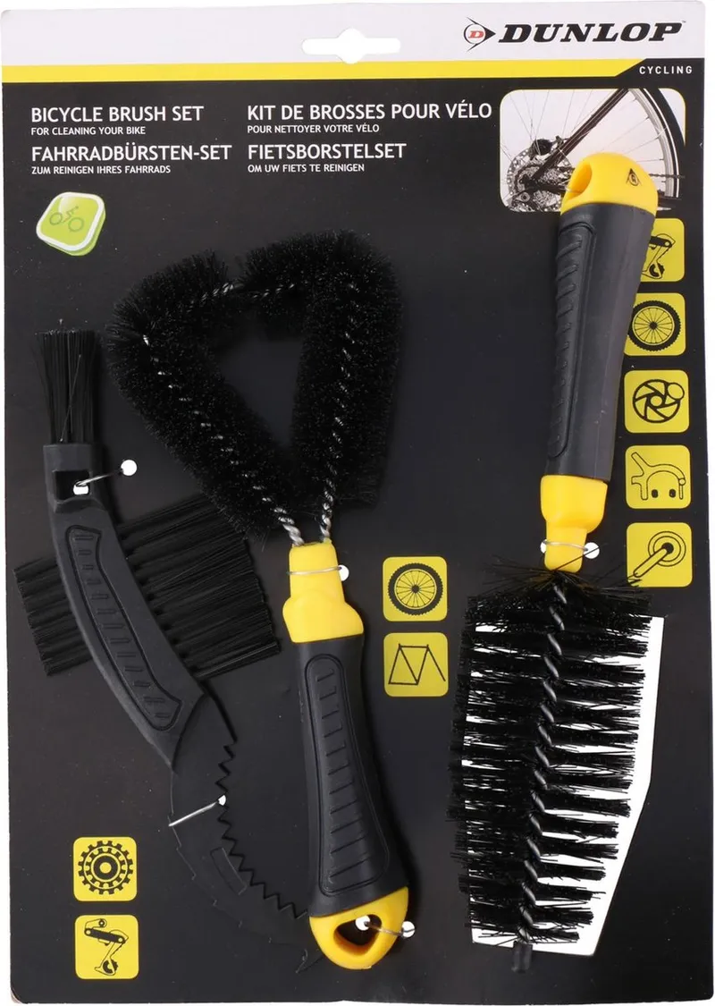 Комплект от 3бр. четки за почистване за велосипед колело Dunlop - 2