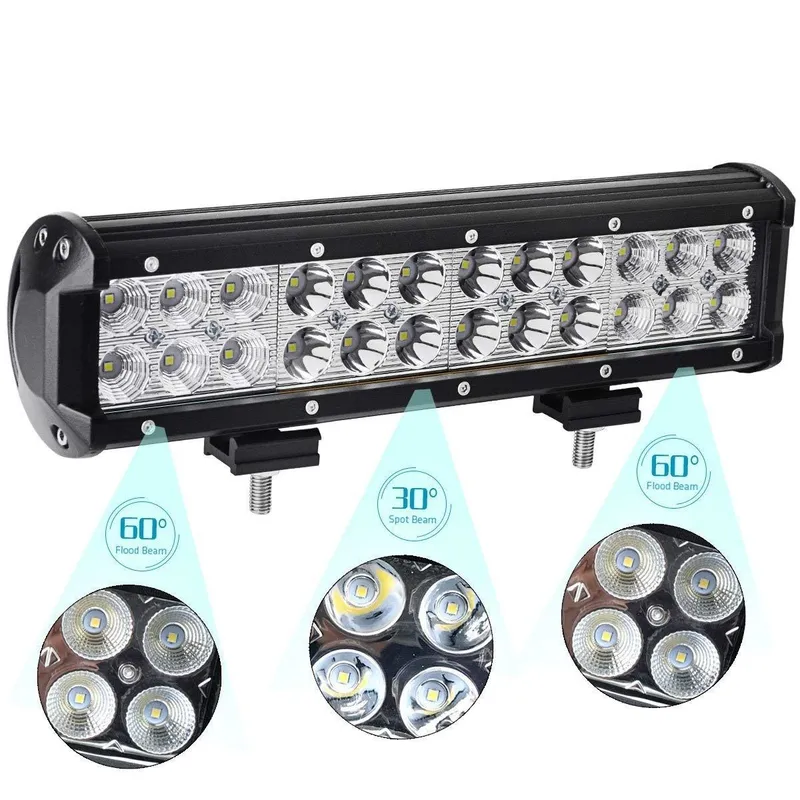 30 См Мощен LED бар с Комбинирана Combo светлина 72W 24 LED 12V 24V АТВ, Джип, 4х4, Offroad - 2
