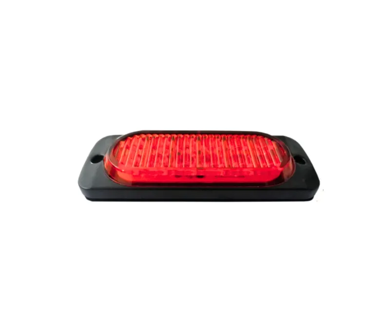 Червена LED Сигнална / Аварийна Блиц светлина - 12 диода 12V-24V - 2