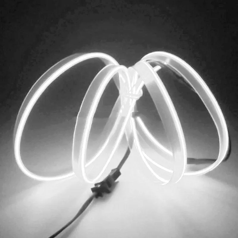 LED ЛЕД Диодна интериорна светеща лента за табло бяла светлина 12V 2м амбиентно осветление - 3