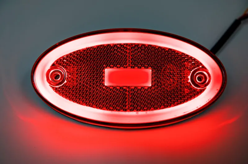 LED Светодиоден Габарит, 116mm x 60mm, Червен, Неон Ефект, Три Функции,12V-24V - 3