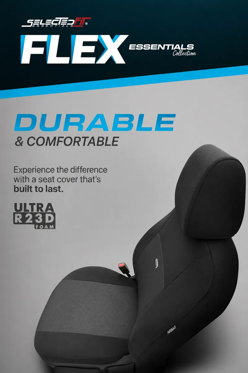 Комплект Тапицерия SelectedFit Flex Design by OTOM текстил – Черно-Сива, за Предни и Задни Седалки - 3