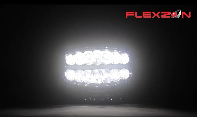 80W LED Лед Фар Халоген, Три Функции, Неон ефект, Neon 24,5см x 13,9см, 4100lm, 12V - 24V, E-Mark Подходящ За DAF MAN Scania Volvo и др. - 3