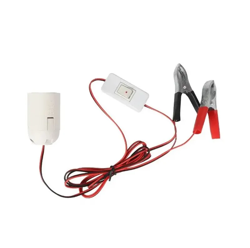 Подвижна работна LED лампа с щипки кабел и ключ 12V 9W - 3