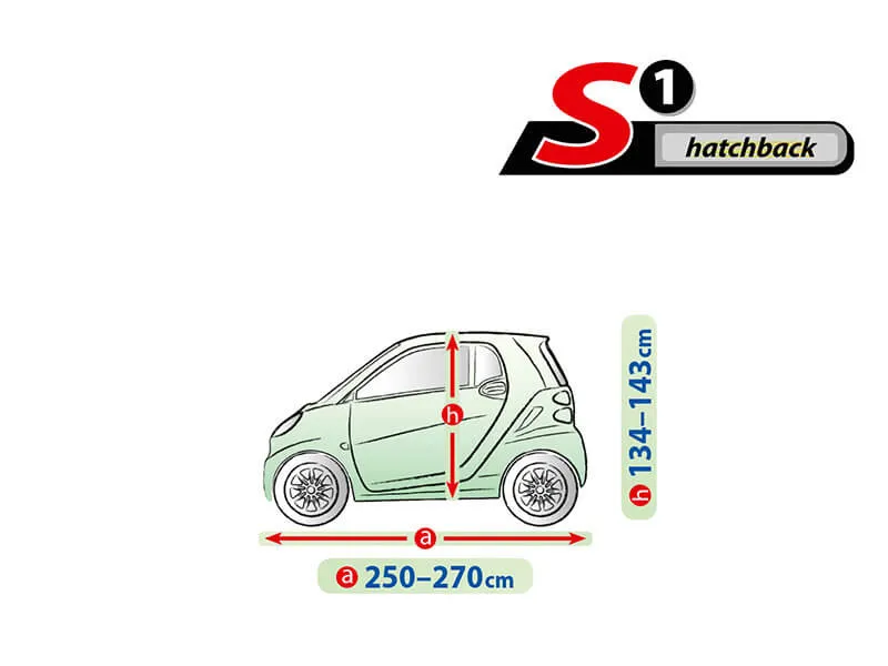 Висококачествено Покривало Kegel серия Mobile Garage размер S1 за хечбек 250-270см x 134-143см, сиво - 3