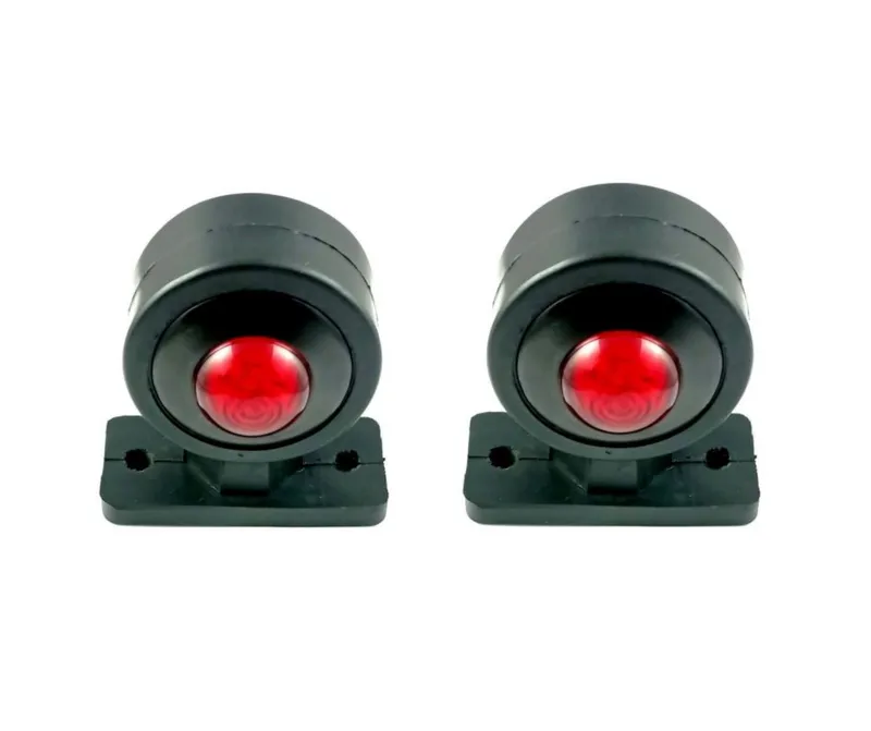 Комплект Мини LED Габаритни Светлини тип рогче - Червен / Бял 12V-24V - 3