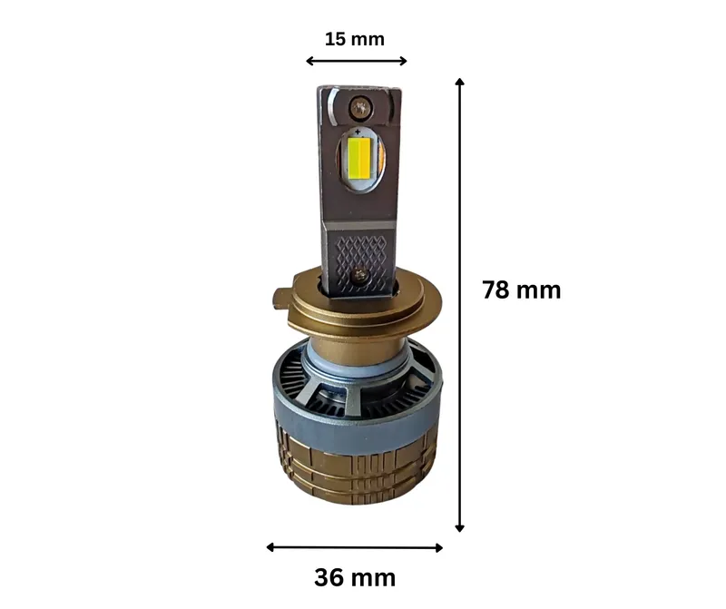 Комплект Smart LED крушки H7 – Два цвята, CSP Dual Color 3500K – 6500K, Bluetooth приложение, CANBUS, 70W, 12–24V - 3