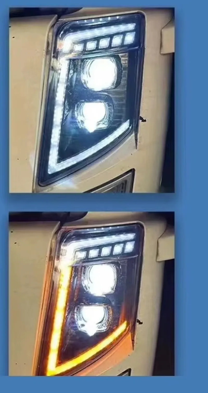 Ляв LED диоден преден фар с DRL дневна светлина къси-дълги мигач за камион Volvo FH13 FH16 FM460 FH500 24V OEM: 21035631/21323100 - 3